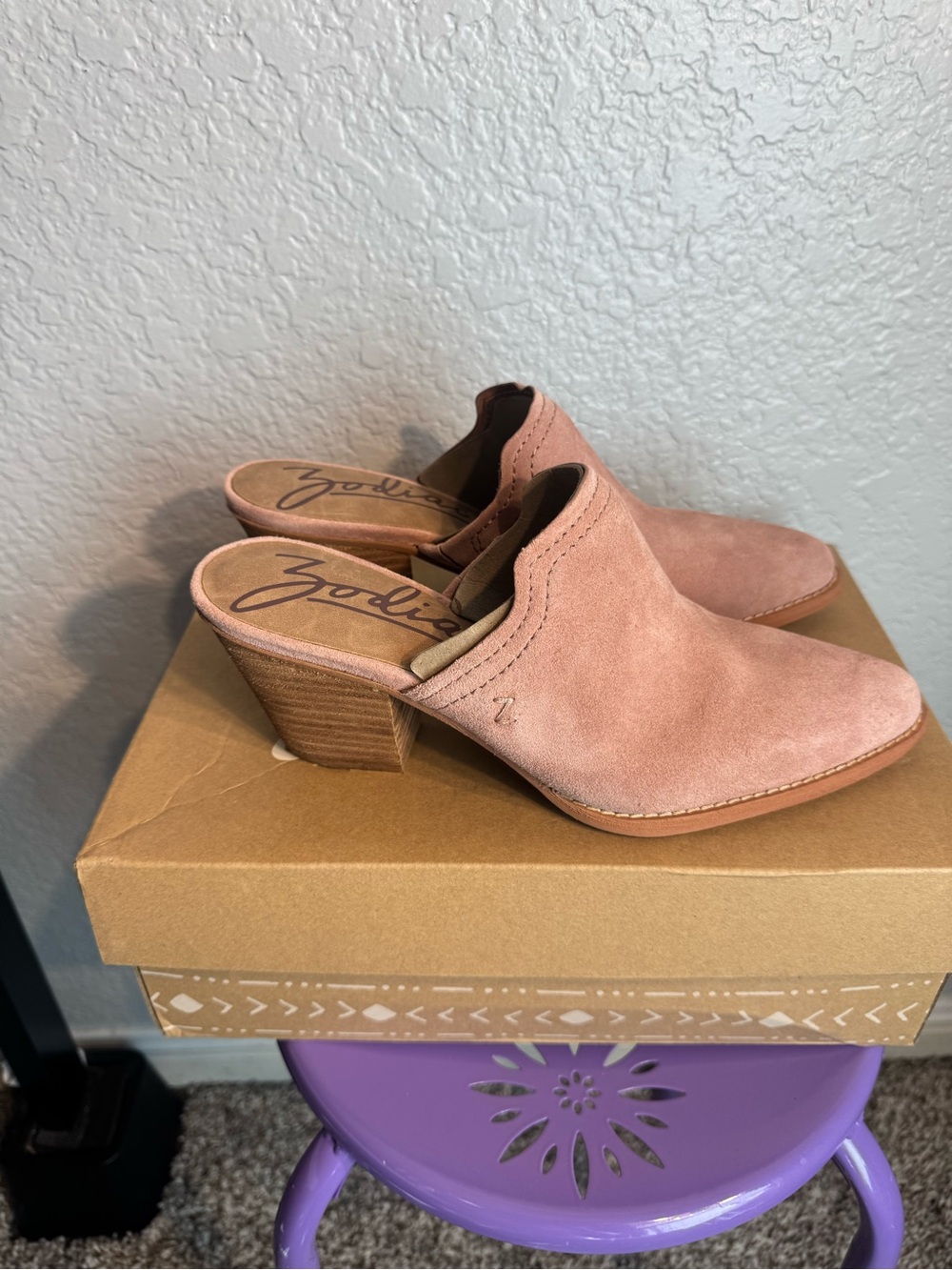 Pink suede shoes
